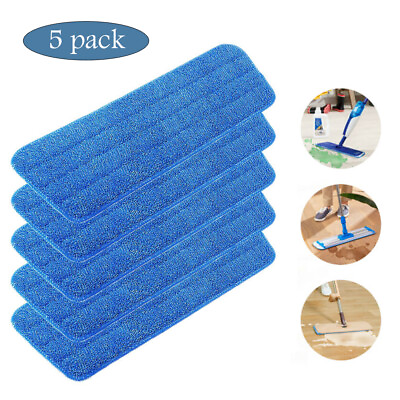 #ad 5 Pack Replacement Microfiber Cleaning Pads For Bona Mop 15 Inch Reusable Tools