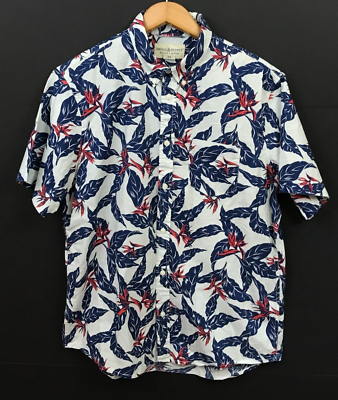 #ad Ralph Lauren Denim amp; Supply Blue Red Floral Short Sleeve Button Up Shirt Size L