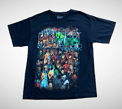 #ad Marvel Comics Superhero Civil War Short Sleeve T Shirt 100% Cotton Size L
