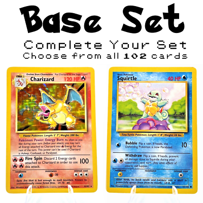 #ad 1999 Pokemon Base Set Choose Your Card WotC US Seller Free Shipping