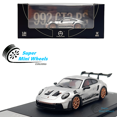 #ad Time Micro 1:64 992 GT3 RS Silver Diecast Model