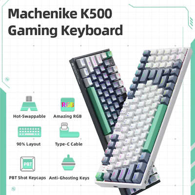 #ad Machenike K500 Mechanical Keyboard Gaming Keyboard Wired Keyboard