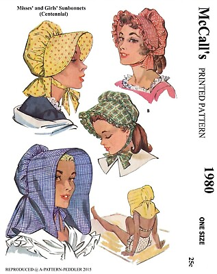 #ad McCall#x27;s 1980 Pattern HATS Bonnets Cap Chapeau Chemo