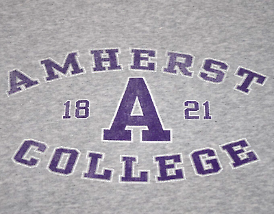 #ad College Sweatshirt VTG 80s Amherst College Gray Fashion Sweatshirt Purple Sz M