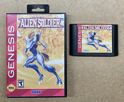 #ad Alien Soldier Sega Genesis Mega Drive Case And New Cart Shell US Seller