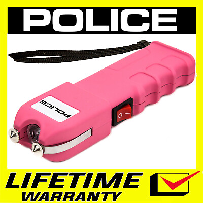 #ad POLICE Stun Gun 928 700 BV Heavy Duty Rechargeable LED Flashlight Pink