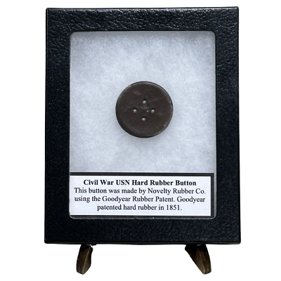 #ad Civil War Union Navy Hard Rubber Button
