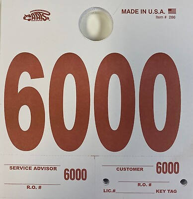 #ad #ad Service Dispatch Numbers White Heavy Stock 1000 Qty.