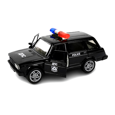 #ad Metal car Lada Police Lights Sounds Scale: 1:32