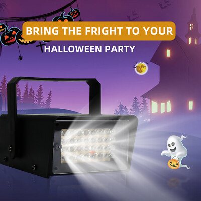 #ad Strobe Light Party 32 Led White Lights Halloween Flashing Stage Light for Disco