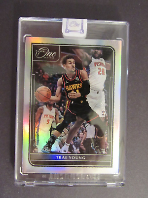 #ad #ad Trae Young 2021 22 Panini One and One 25 99 Silver Holo Foil Encased Hawks #21