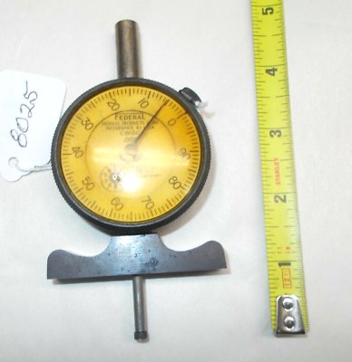 #ad Depth Gauge Federal 0 1quot; Range Depth Gage .001quot; with Rev. Counter USA