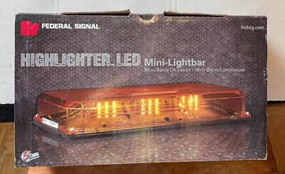 Federal Signal Highlighter LED Mini Lightbar Permanent Mount All Amber
