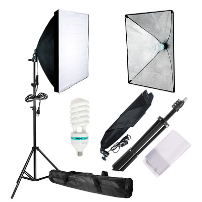 #ad LS Photography Video Studio Lighting Kit Softbox Stand Soft Box Studio Light