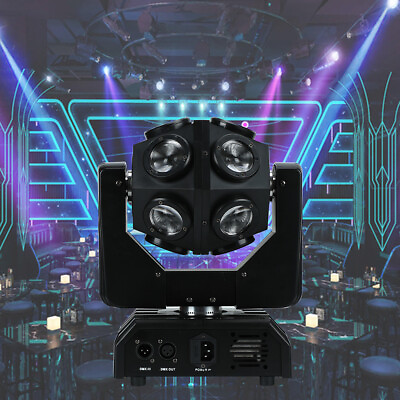#ad 2PCS Rgbw 4in1 Led Stage Light Ball Moving Head Dj Disco Party Effect Lamp