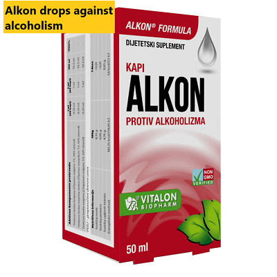#ad ALKON Drops causes repulsion to alcohol reduces aggression 50ml.#x27;New in box#x27;