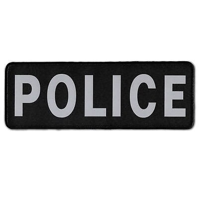 #ad Police Patch – Ultra Reflective Hook and Loop Patch for Tactical Vest