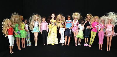 #ad Lot of 15 Barbie amp; Other Dolls With Clothing amp; Accessories Some Vintage Lot #01