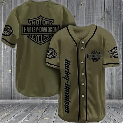 #ad #ad Harley Davidson Motorcycles Baseball Jersey 3D Print Shirts For Men Women S 5XL