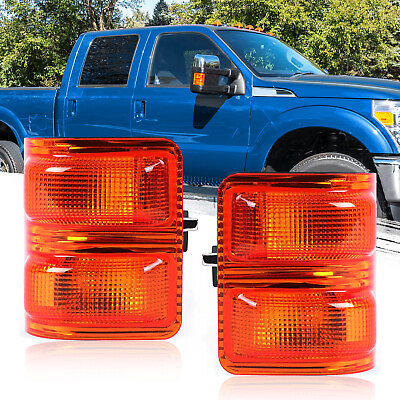 #ad Pair Side Mirror Turn Signal Light Lens For 08 2016 Ford F 250 F 350 F250 F350