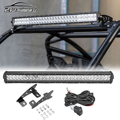 #ad For 2022 2024 Polaris RZR Pro R 32quot; Straight LED Light Bar Roof Mounts Wire Kit