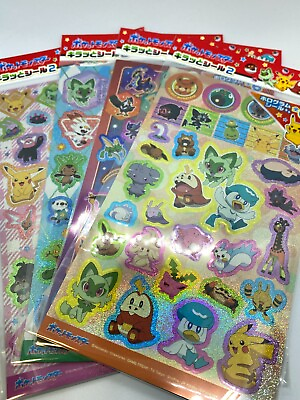 #ad Pokemon Characters Sparkling stickers pocket monster From Japan etc.