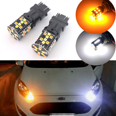 #ad 2x No Resistor Switchback LED Turn Signal Lights Bulbs for Ford Fiesta 2011 2019
