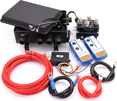 #ad 12V 500A Winch Solenoid Contactor Relay with Box and Twin Remote Controller Kit
