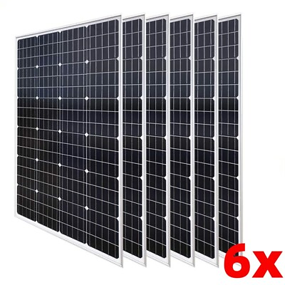 #ad 1200W Solar Panel Watt Monocrystalline PV Power 12V For Home RV Marine Car US
