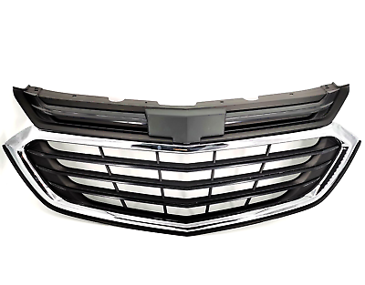 #ad For EQUINOX 2018 2021 Front Bumper Upper Grille Mesh Grill Black Chrome 84150736