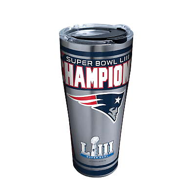 #ad NFL New England Patriots Super Bowl LIII Champion 30 oz Stainless Steel Tumbler
