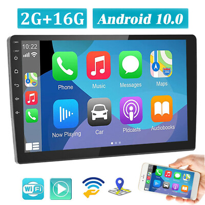 #ad Car Stereo Radio 10quot; 2 Din Android 10 .1 GPS WiFi Touch Screen Car MP5 Player