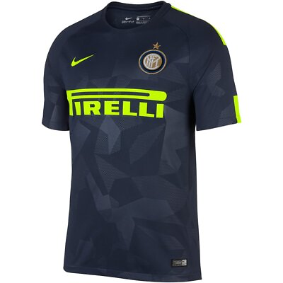 #ad NIKE INTER MILAN 17 18 THIRD KIT SIZE LARGE MENS ONLY GRAY COLOR