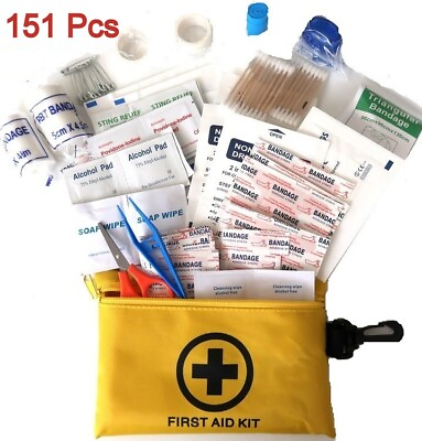 #ad 151 Pcs First Aid Kit Medical Emergency Trauma Military Survival Travel Portable