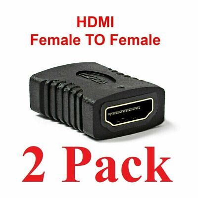 #ad New 2x HDMI Female to Female Coupler Connector Extender Adapter Cable HDTV1080P