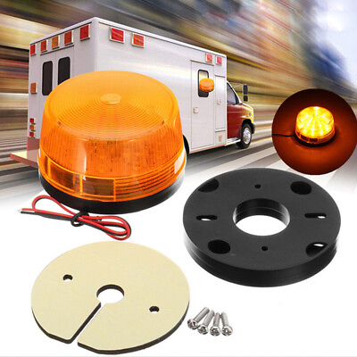 Amber Car Warning Flash Light Beacon Strobe Emergency LED Lamp Safe Security*1