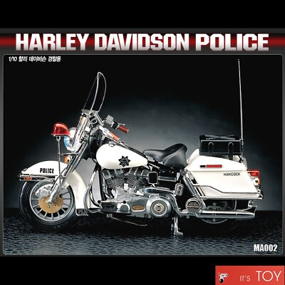 #ad Academy 1 10 Harley Davidson Police Motorcycle Bike Plastic Model Kit #15500