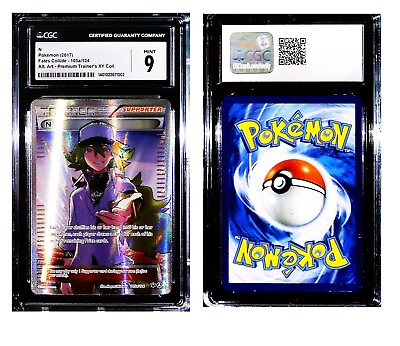 #ad N #105a 124 ✨ 2017 Premium Trainers XY Collection ✨ Full Art Holo ✨ CGC Mint 9
