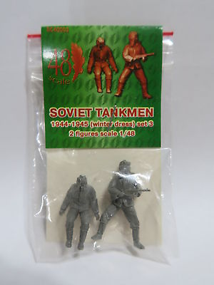 #ad Scale48 1 48 SC 48003 WWII Soviet Tankman Winter Set 3 2 Resin Figures