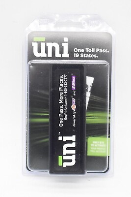 #ad New Uni 19 State Portable Toll Pass Blends Into Windshield Black