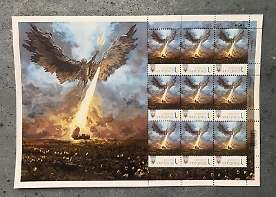 #ad stamps on the of Archangel Michael who help Ukraine’s army against Russian