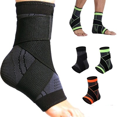 #ad US Adjustable Ankle Support Compression Sleeve Brace Bandage Sports Strap Unisex