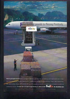 #ad FEDEX FEDERAL EXPRESS MD 10 FREIGHTER 4 THOUSANDS POUNDS TO PENANG POSITIVELY AD