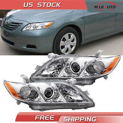 #ad Halogen Headlights Headlamps Projector Assembly For 2007 2008 2009 Toyota Camry