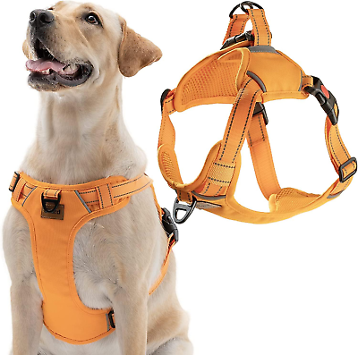 #ad Dog Harness No Pull Dog Harness for Small Mideium Large Dog Orange Large