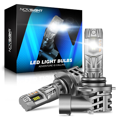 #ad #ad NOVSIGHT 2PCS 90W 9005 LED Headlight Bulbs Kit High Low Beam 20000LM 6500k White