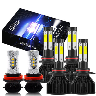 #ad For 2013 2014 Dodge Avenger LED Headlight High Low Beam Fog Light Bulbs Kit