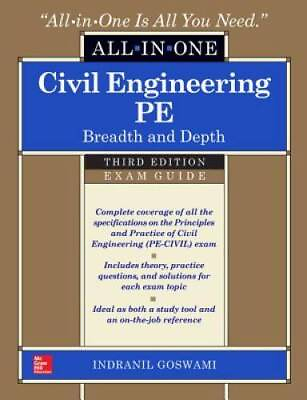 #ad Civil Engineering All In One PE Exam Guide: Breadth and Depth T VERY GOOD