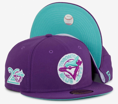 #ad New Era Toronto Blue Jays Grape Soda 59FIFTY Fitted Hat Exclusive Size 7 3 8