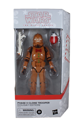 #ad Hasbro Star Wars Black Series Phase 2 II Clone Trooper Holiday Edition Figure